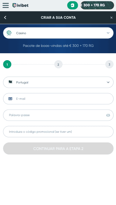 Como registar conta na Ivibet em Portugal